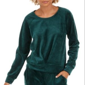 Ideology pleated velvet sweatshirt women size xxl